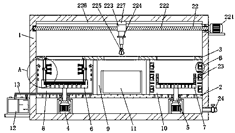 Rust removal device of artware