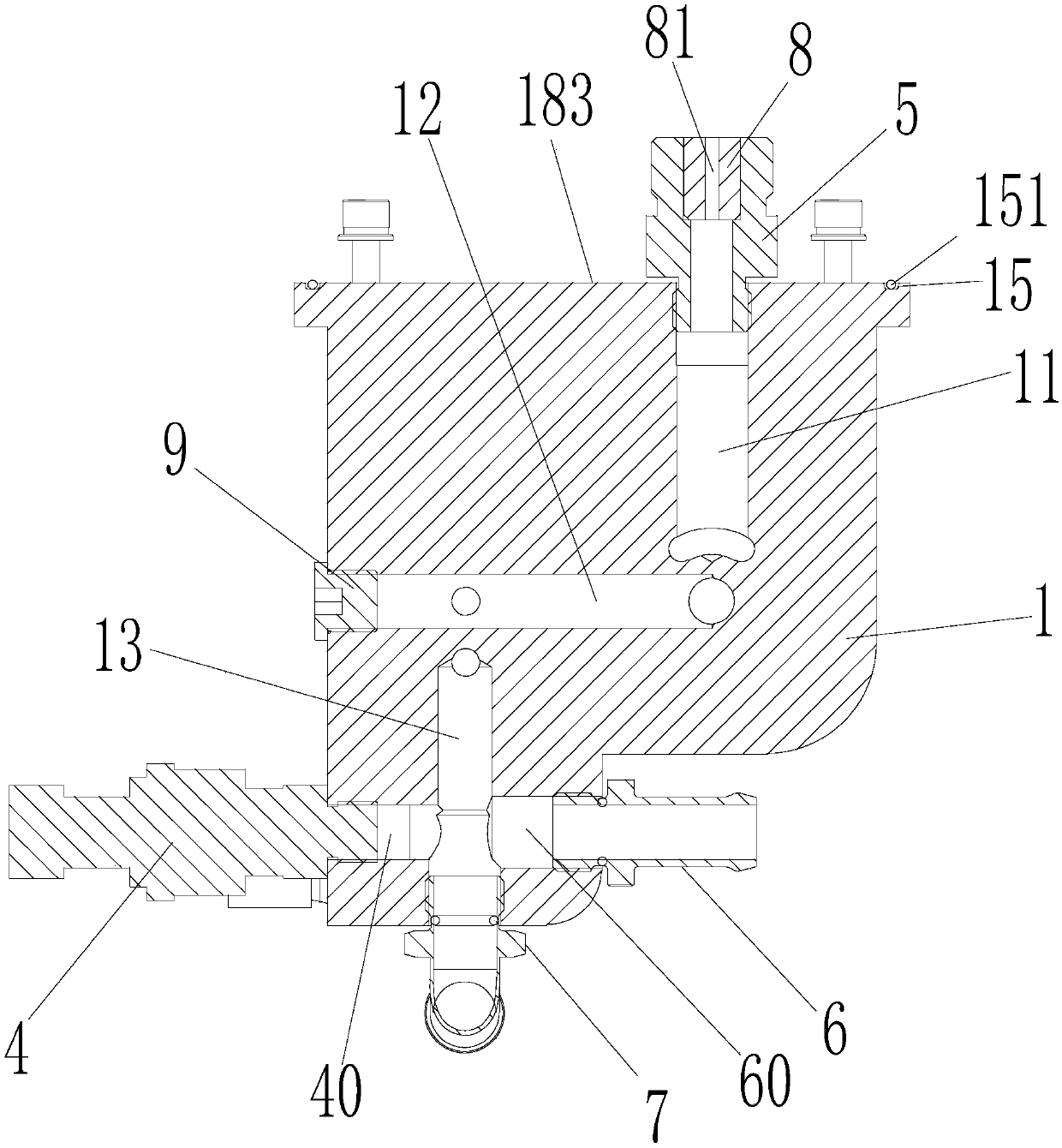 Hydrogen-incoming integrated disproportionate block and fuel cell with the same