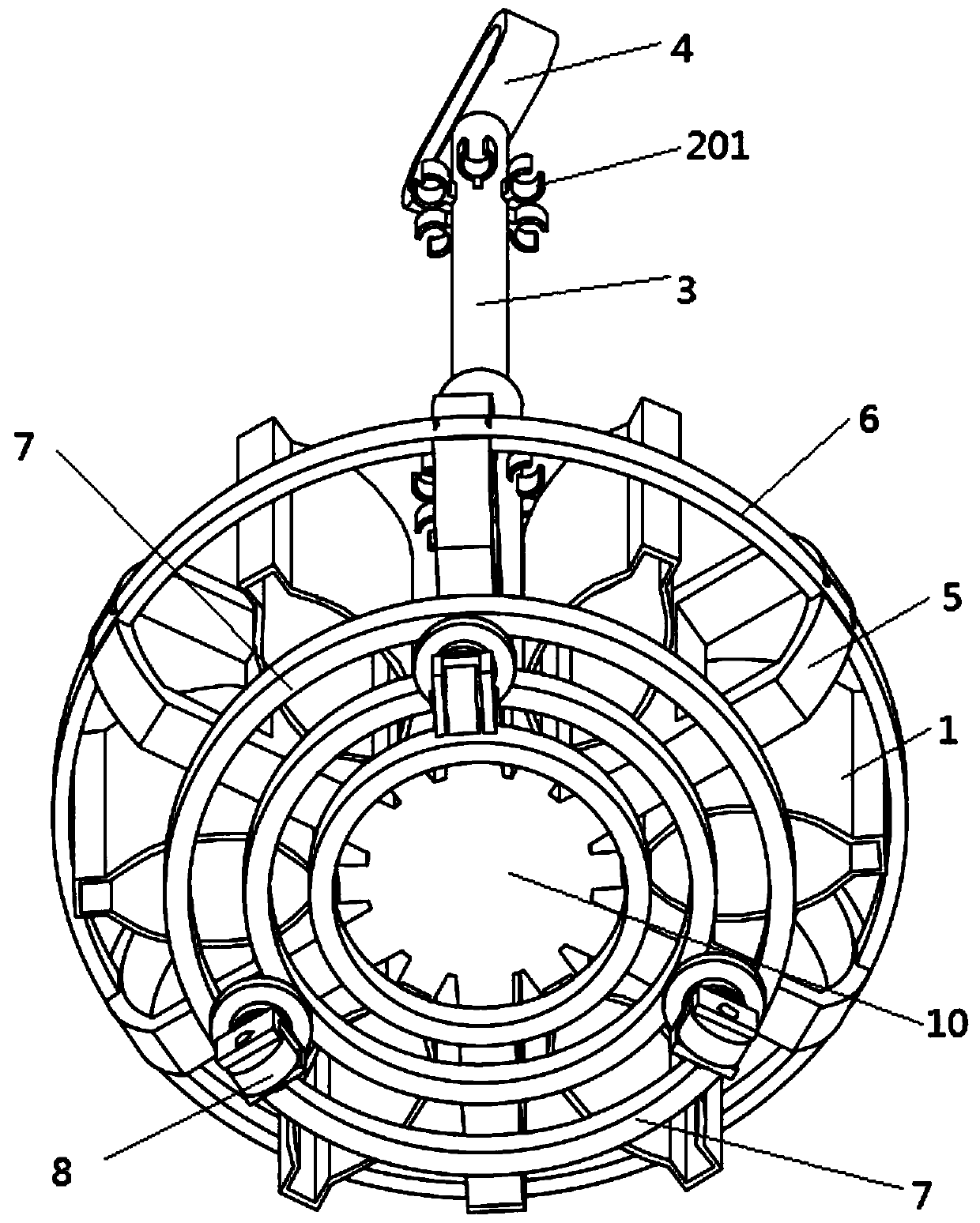 Fixing device for a drainage bag