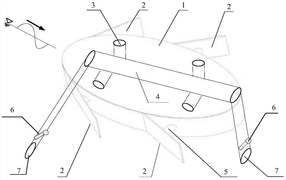 Movable fish box oxygen supply device using wave energy