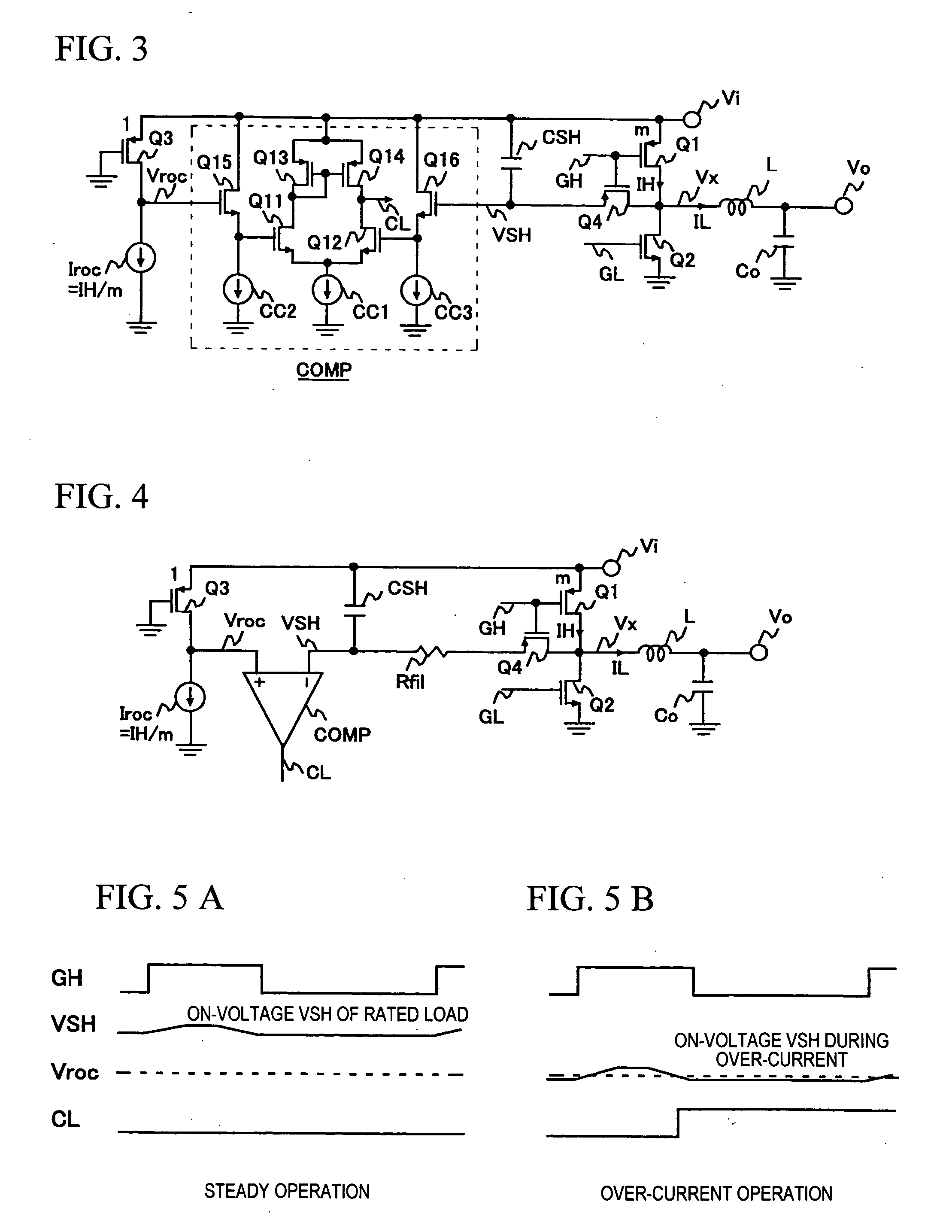 Over-current detection circuit and method for power-supply device