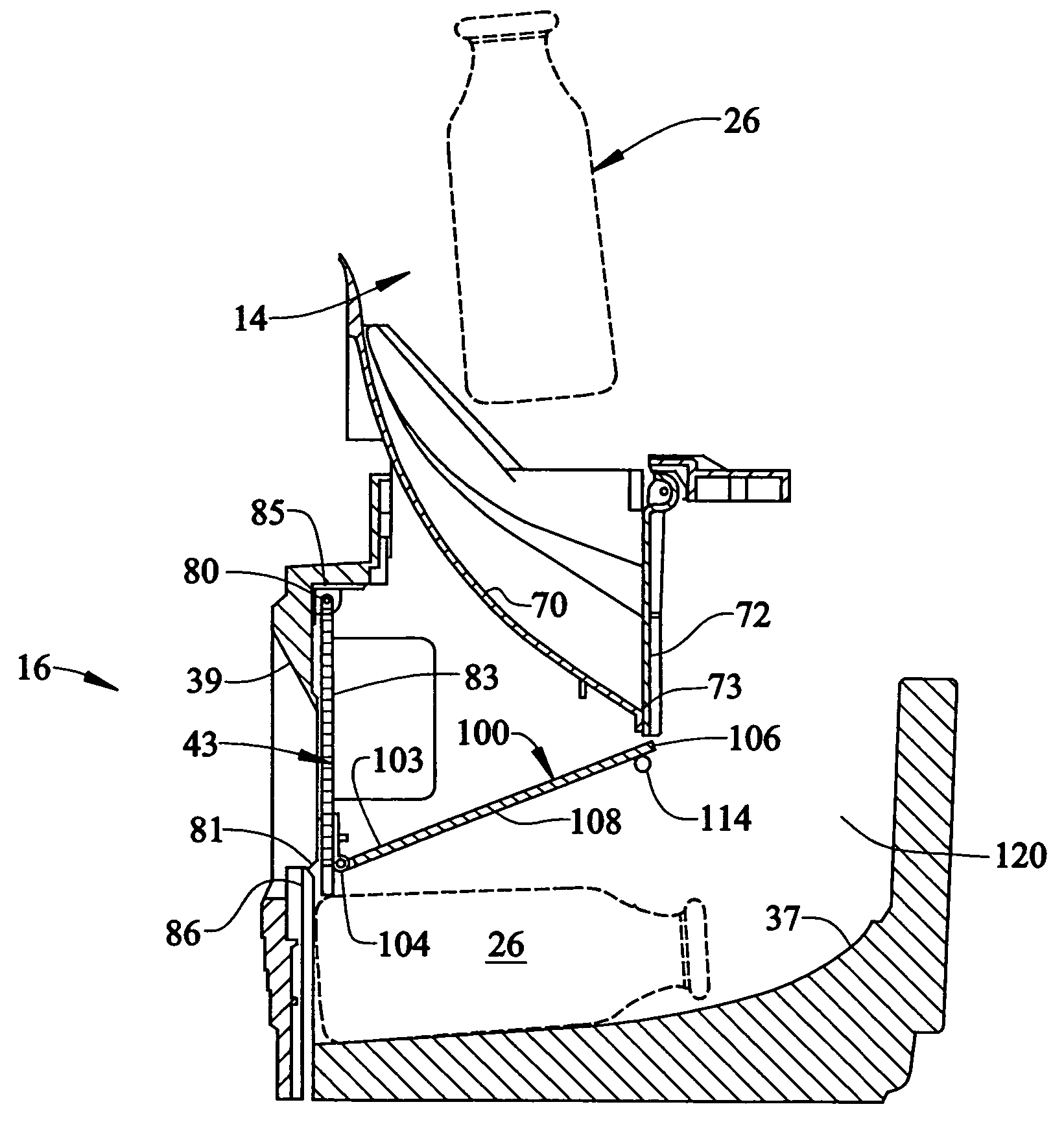 Anti-pilfering device for a vending machine