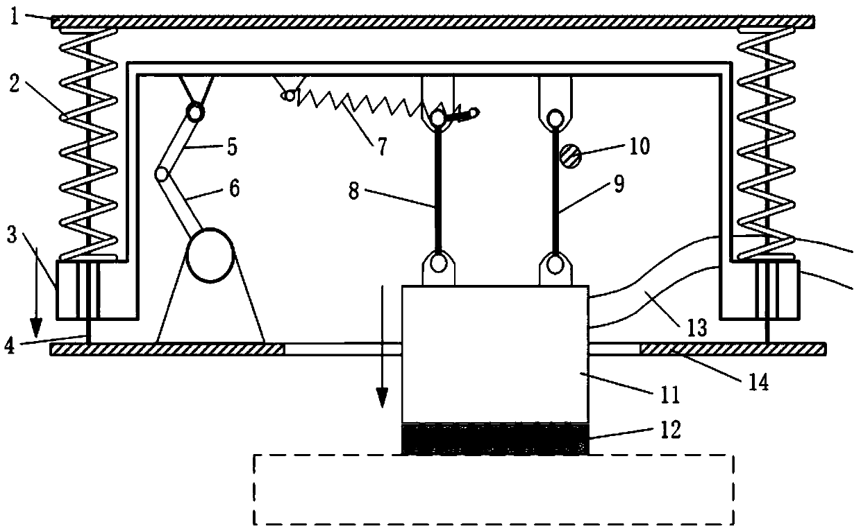 Method for realizing vertical butt joint, pressing or separation of light-type aviation connector plug