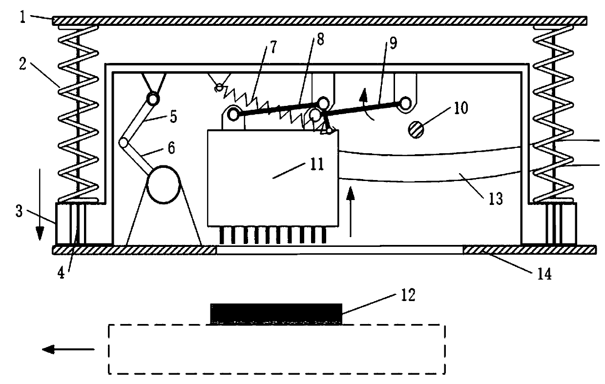 Method for realizing vertical butt joint, pressing or separation of light-type aviation connector plug