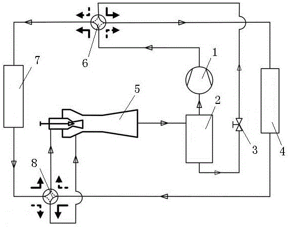 Dual-operation compression-ejection heat pump air conditioner system