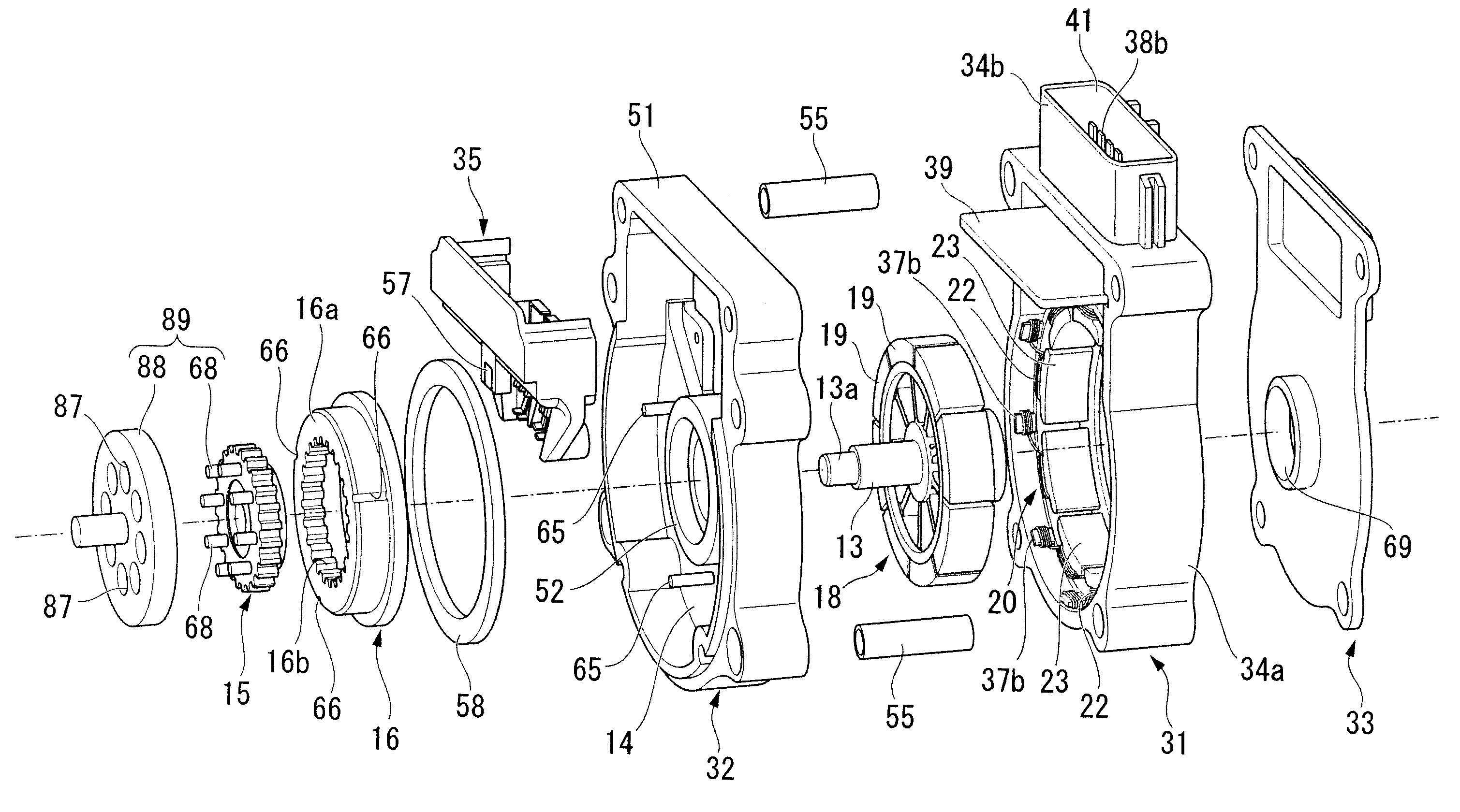 Electric motor, rotary actuator and rotary apparatus