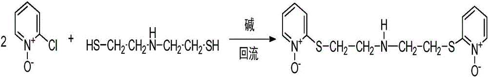 Preparation method of bis[2-N-oxide-pyridyl-2-sulfenyl]ethyl]amino