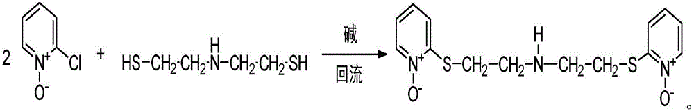 Preparation method of bis[2-N-oxide-pyridyl-2-sulfenyl]ethyl]amino