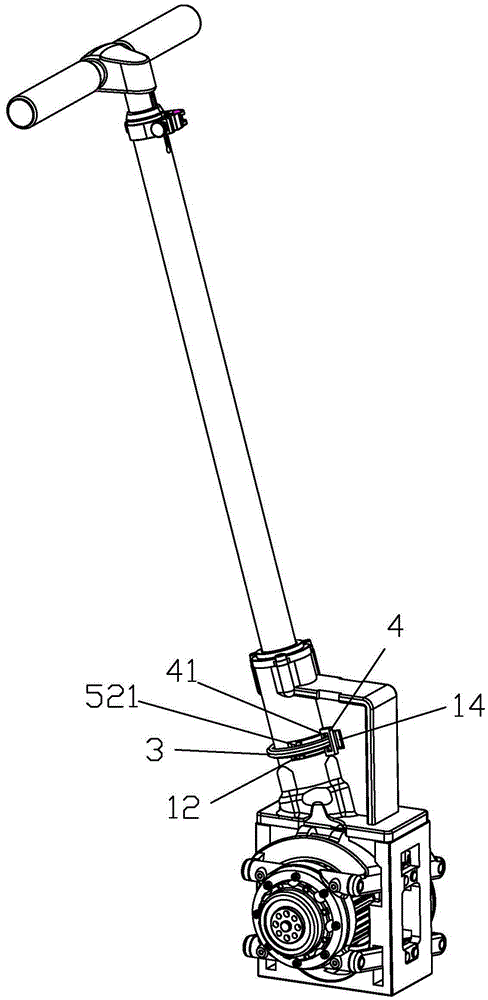 Rotating lever rotating reset mechanism