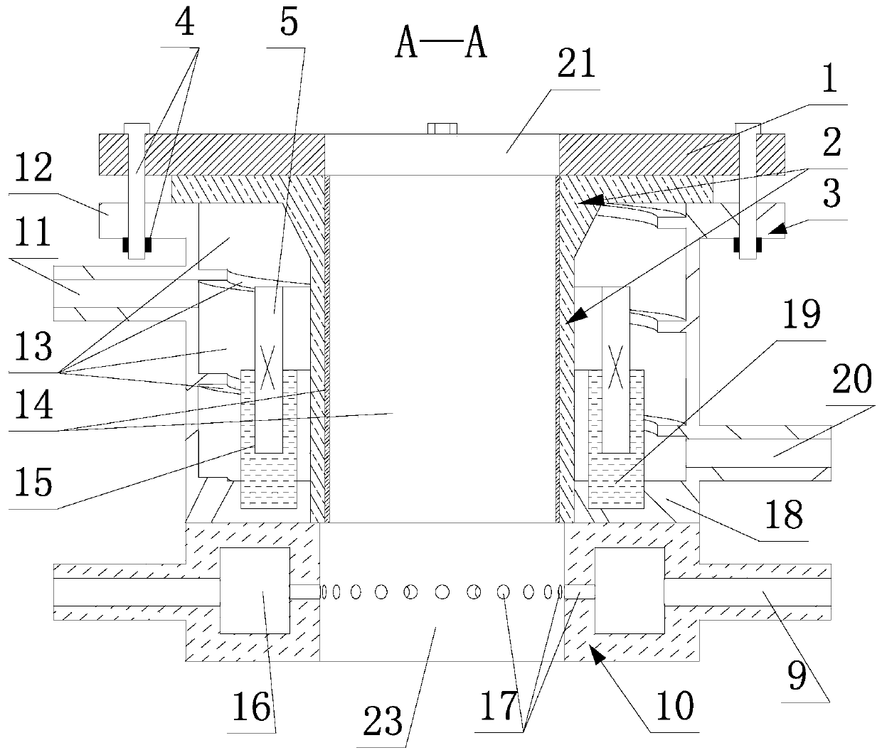 Crystallizer for copper alloy electromagnetic continuous casting