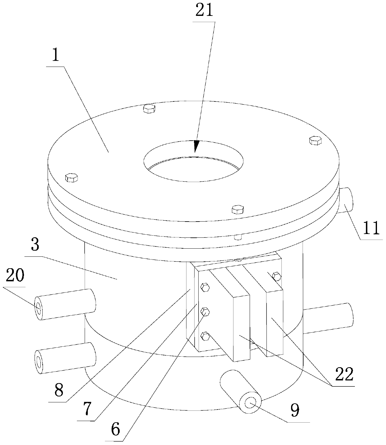 Crystallizer for copper alloy electromagnetic continuous casting