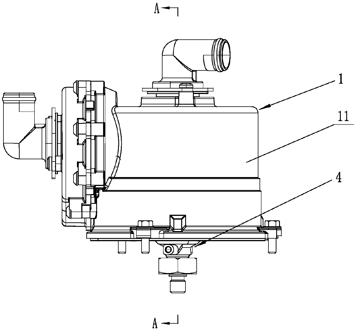 Centrifugal oil-gas separator and engine applying same