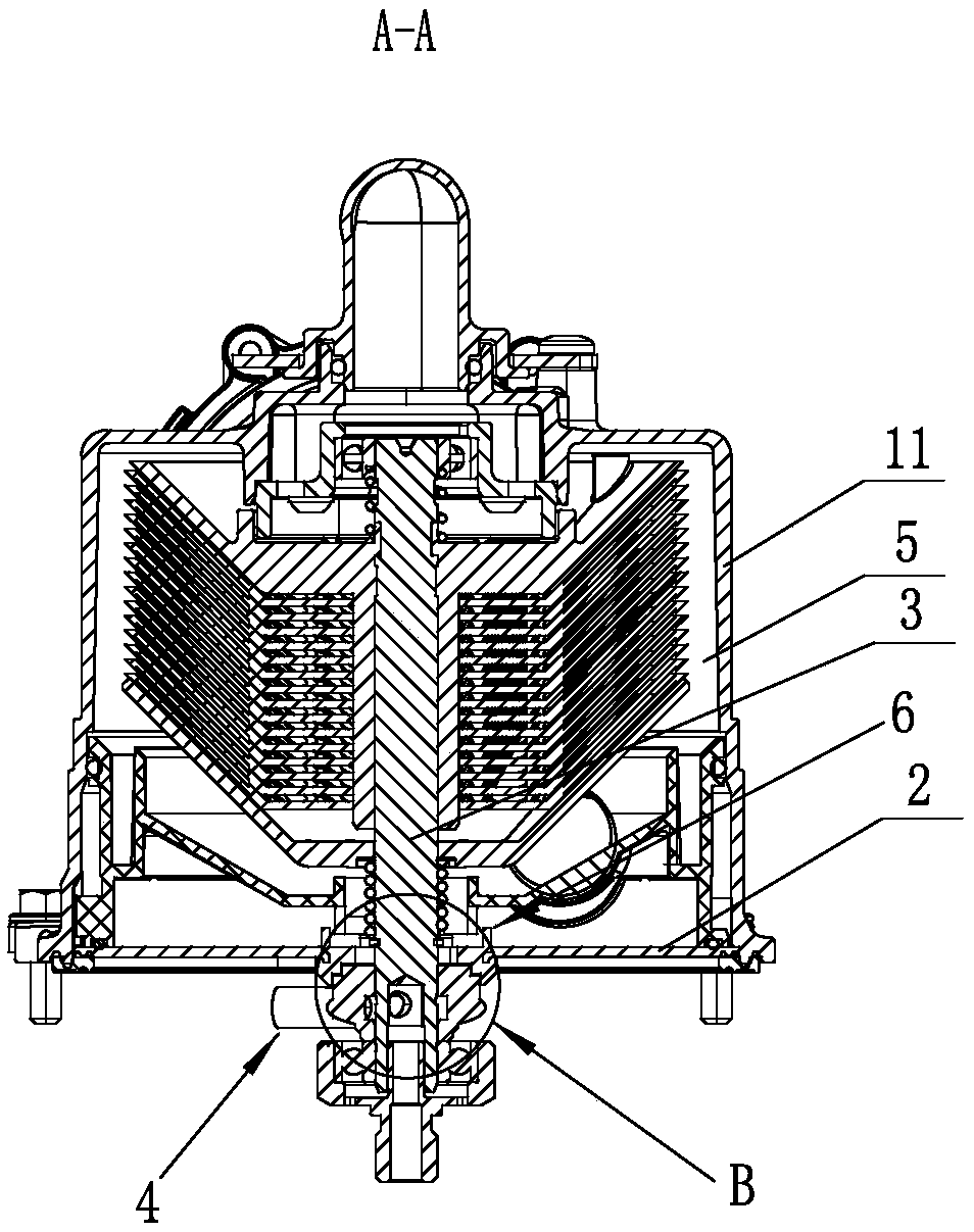 Centrifugal oil-gas separator and engine applying same