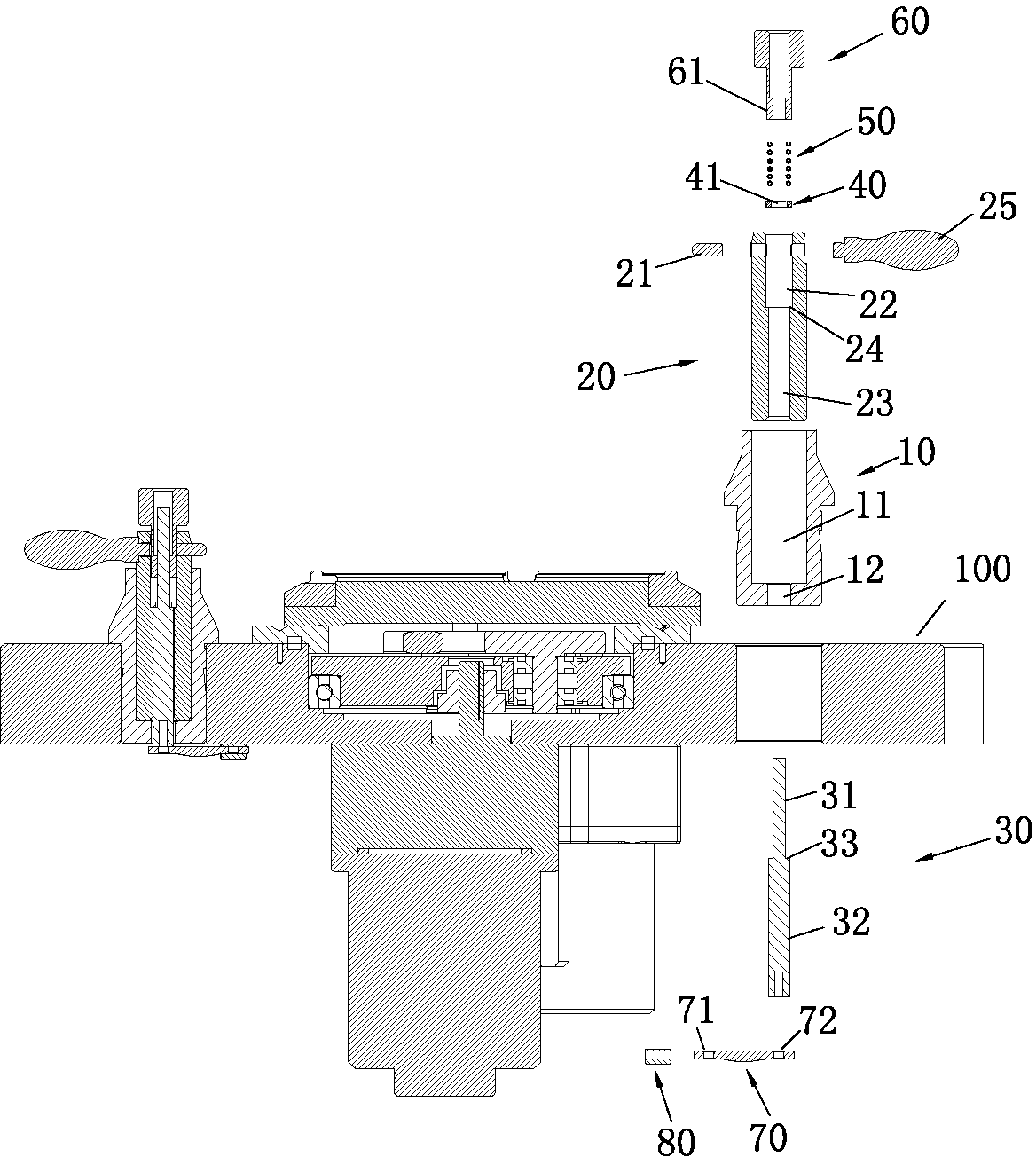 Digital pressure regulating device of optical fiber grinding miller