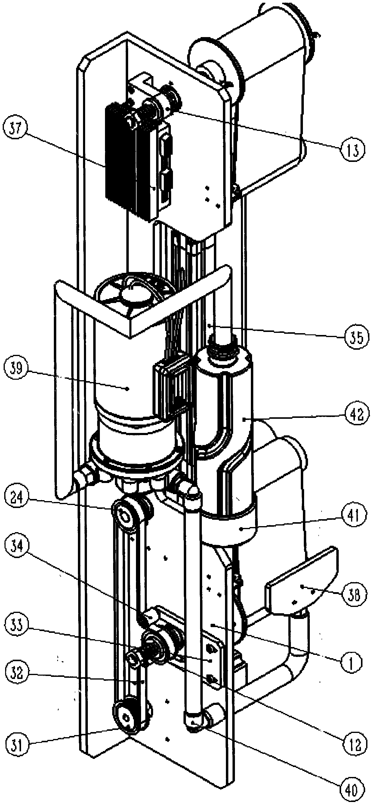 Elevator button separating membrane automatic winding, unwinding and sterilizing device