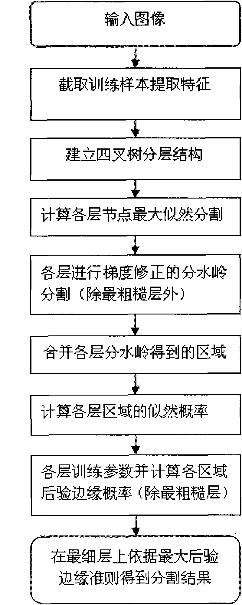 SAR image segmentation method combining background information and maximum posterior marginal probability standard