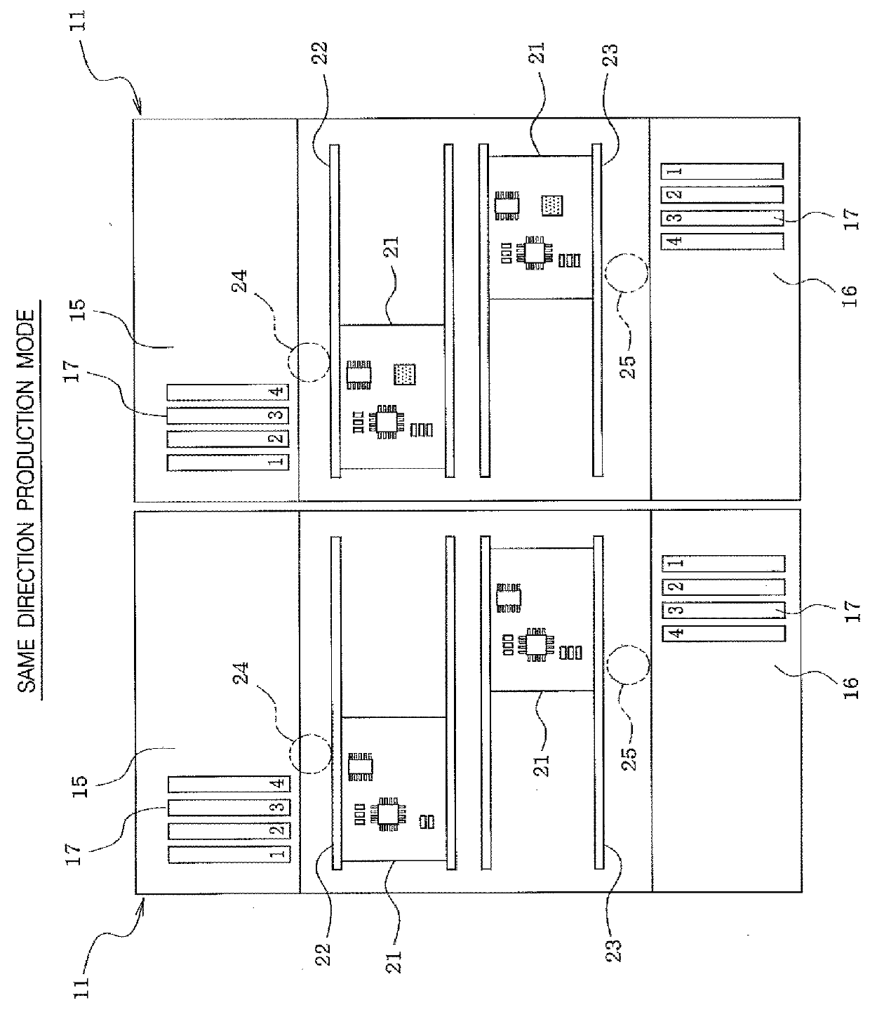 Production management system for component mounting machine