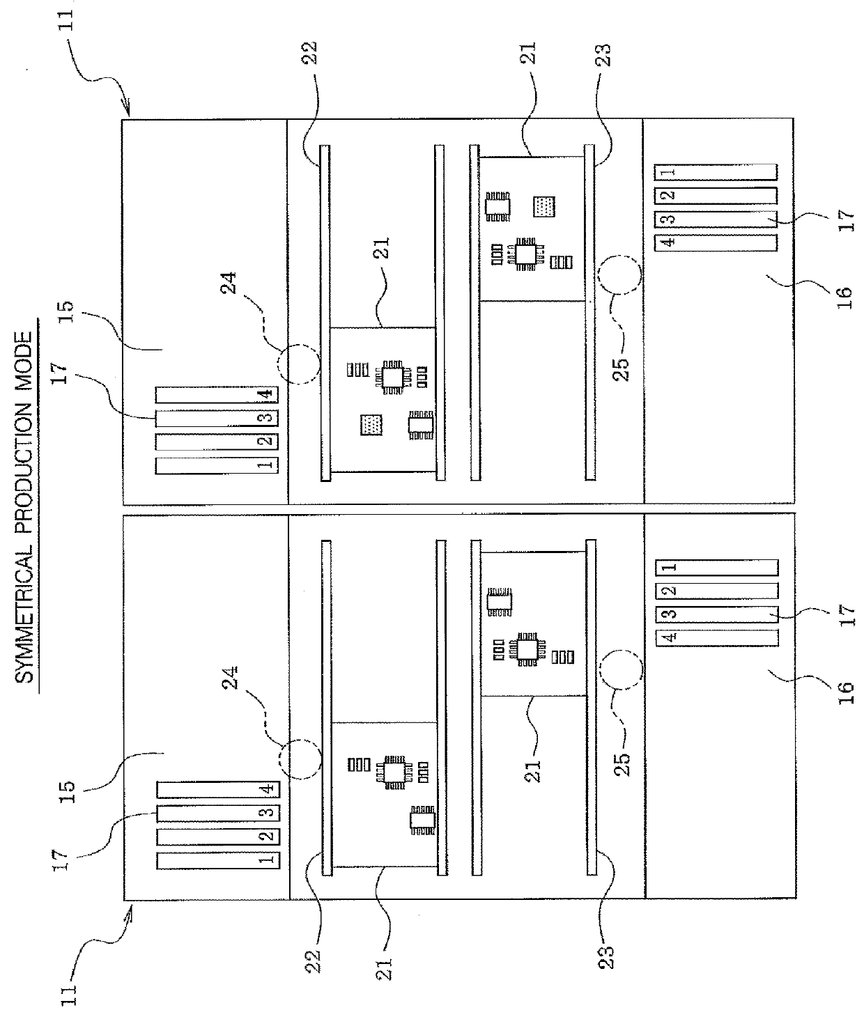 Production management system for component mounting machine