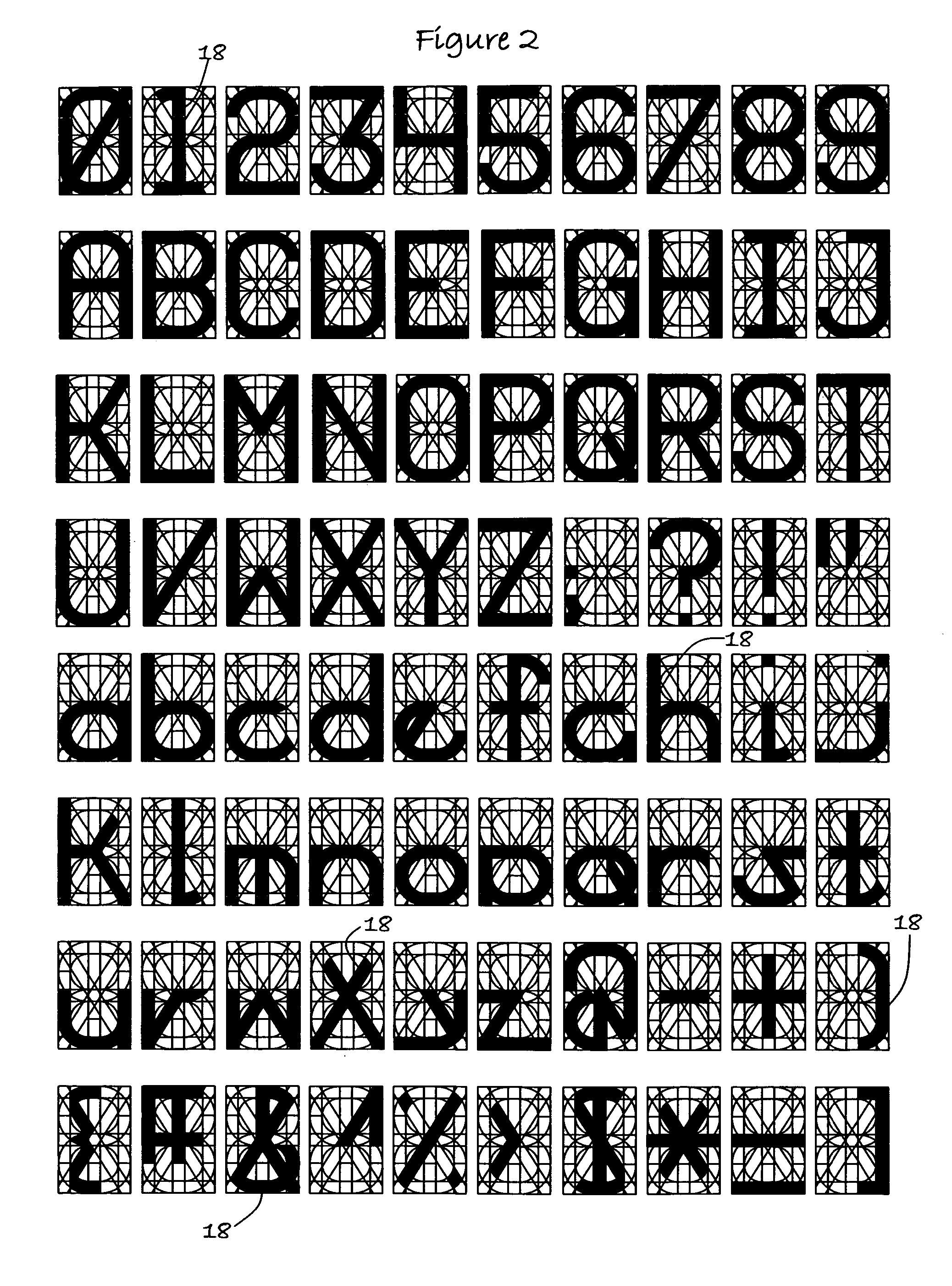 High resolution, low segmentation alphanumeric display for electronic devices