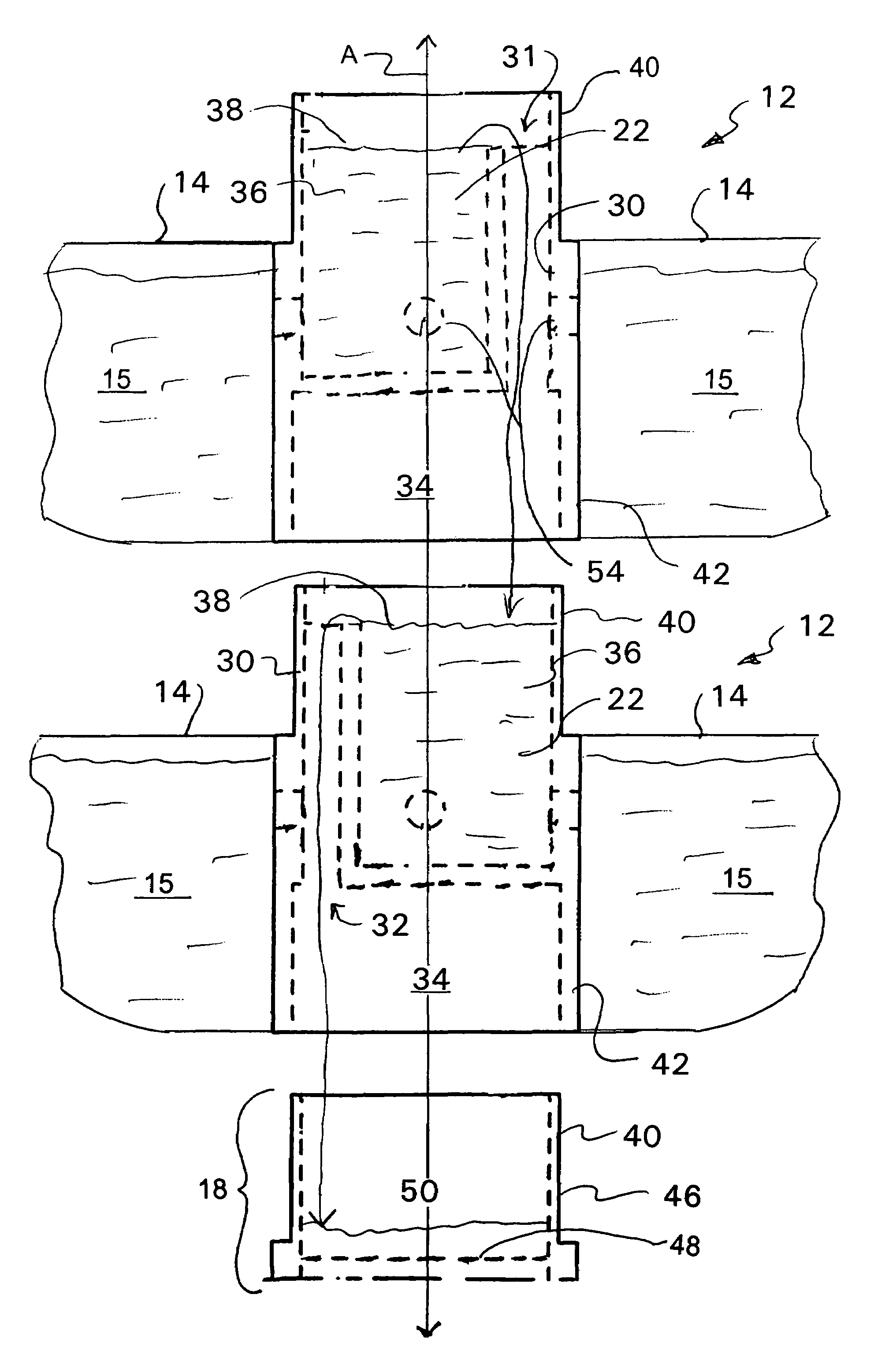 Stackable planting containers with capillary watering