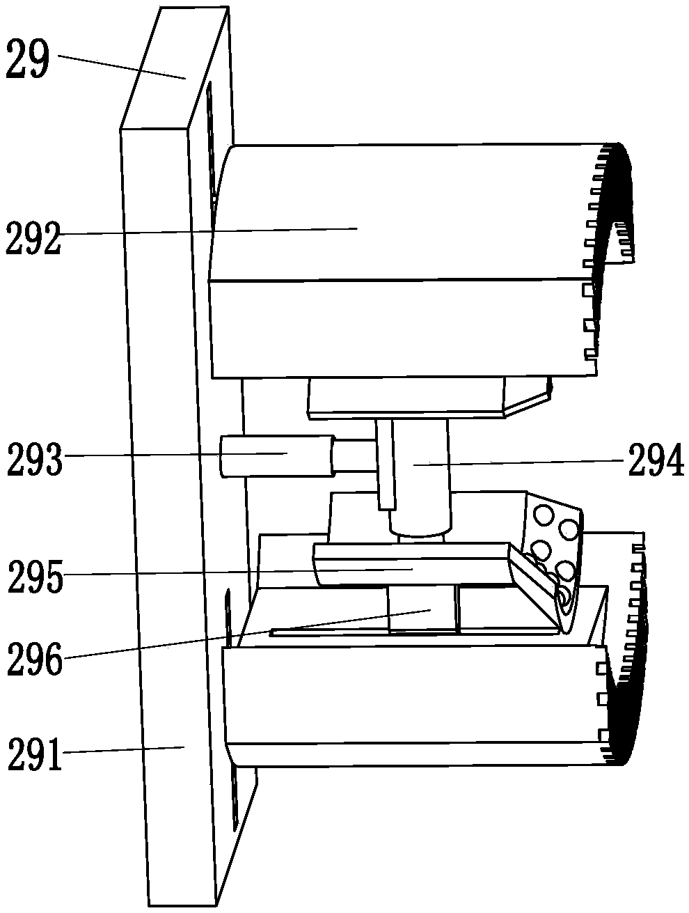 Lithium ion battery end portion grinding device