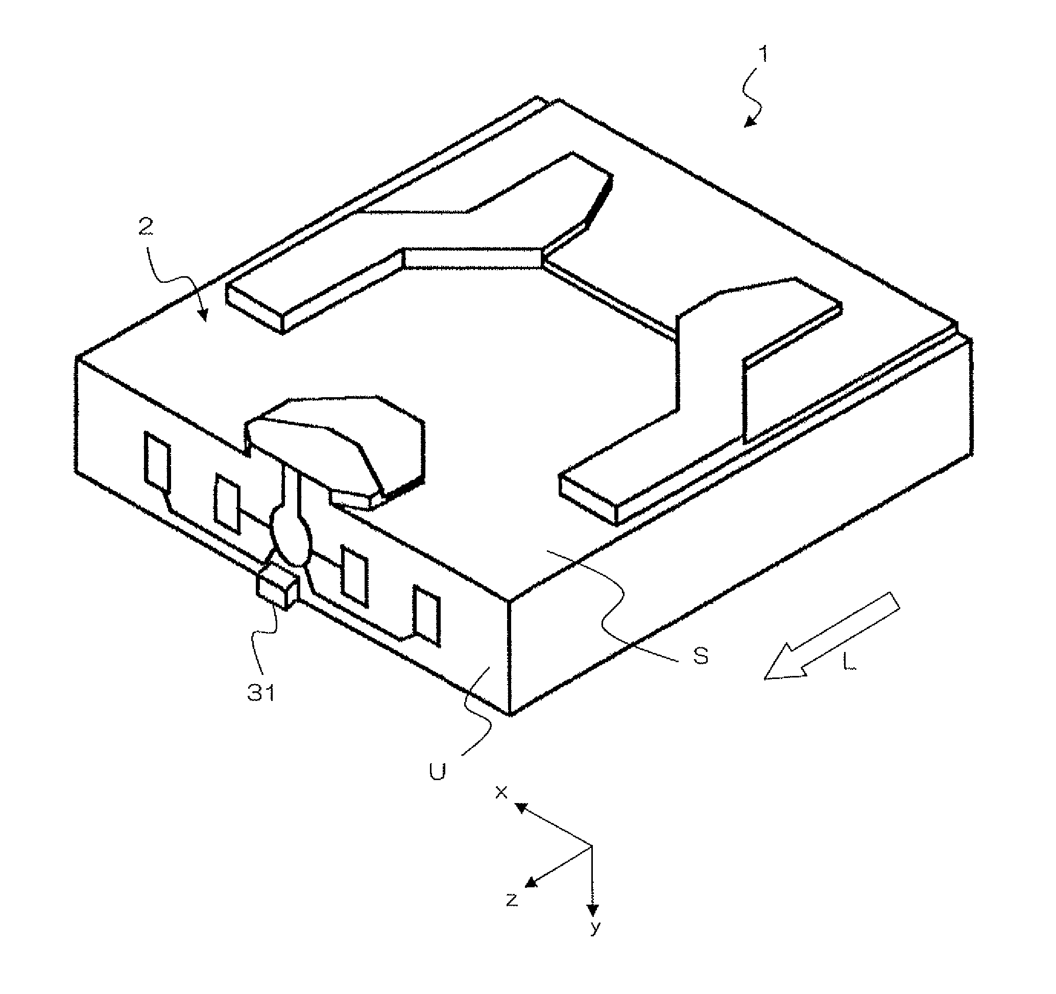 Thermally assisted head having reflection mirror for propagating light