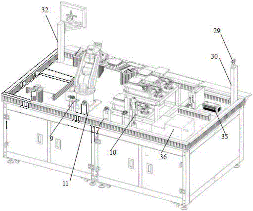 Industrial robot teaching station