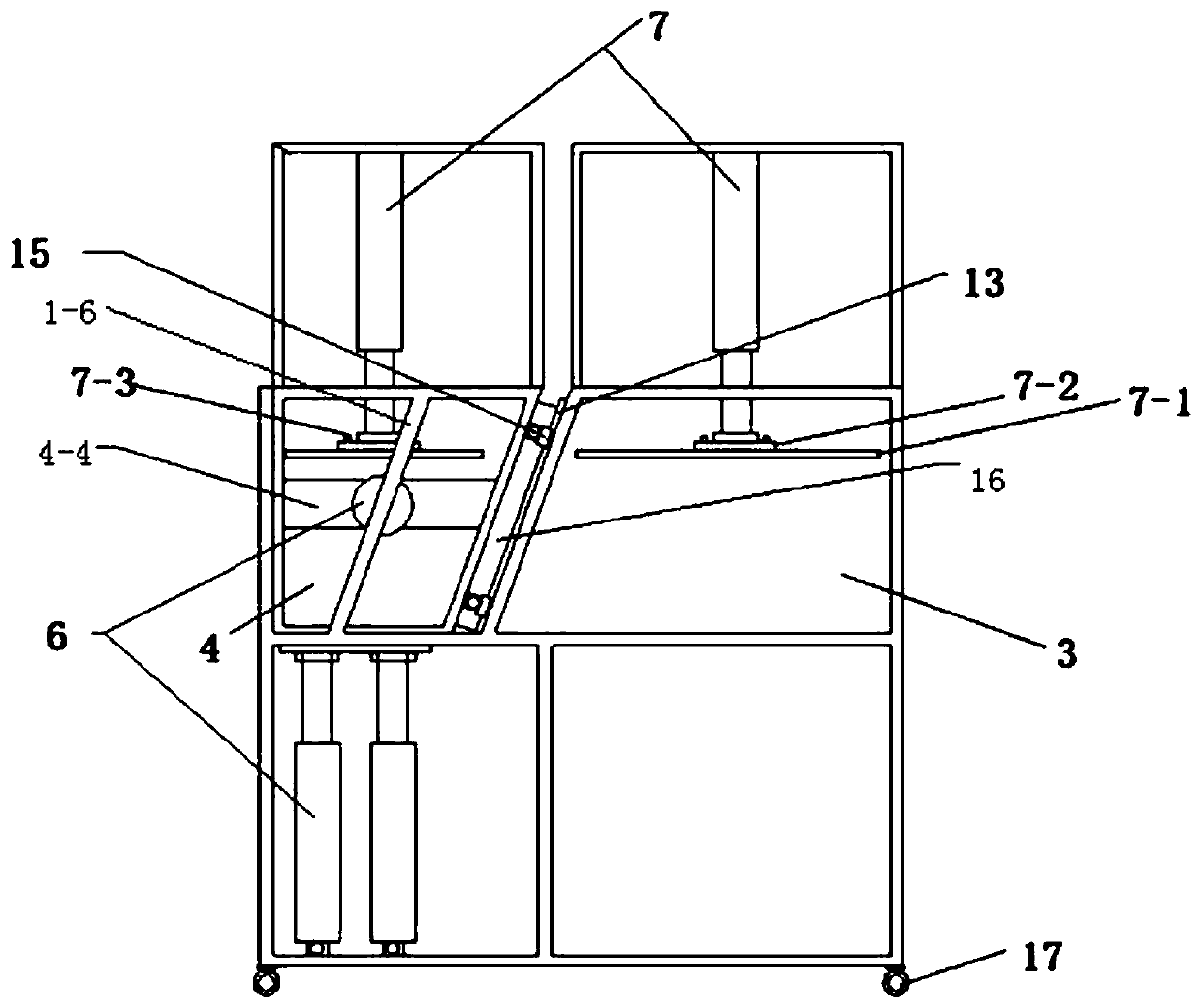 Simulation test device and simulation test method for mechanical behavior characteristics of cross-fault tunnel roadway under different burial depths and different tectonic stresses