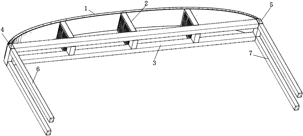 A front collision protection structure for passenger cars with low driving area