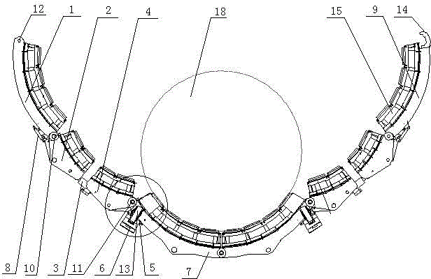 Tower holding device for wind power maintenance crane