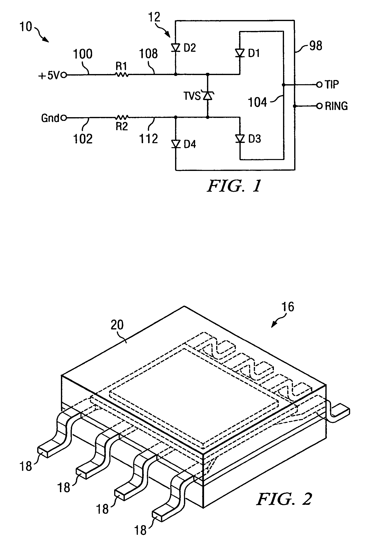 Integrated circuit providing overvoltage protection for low voltage lines