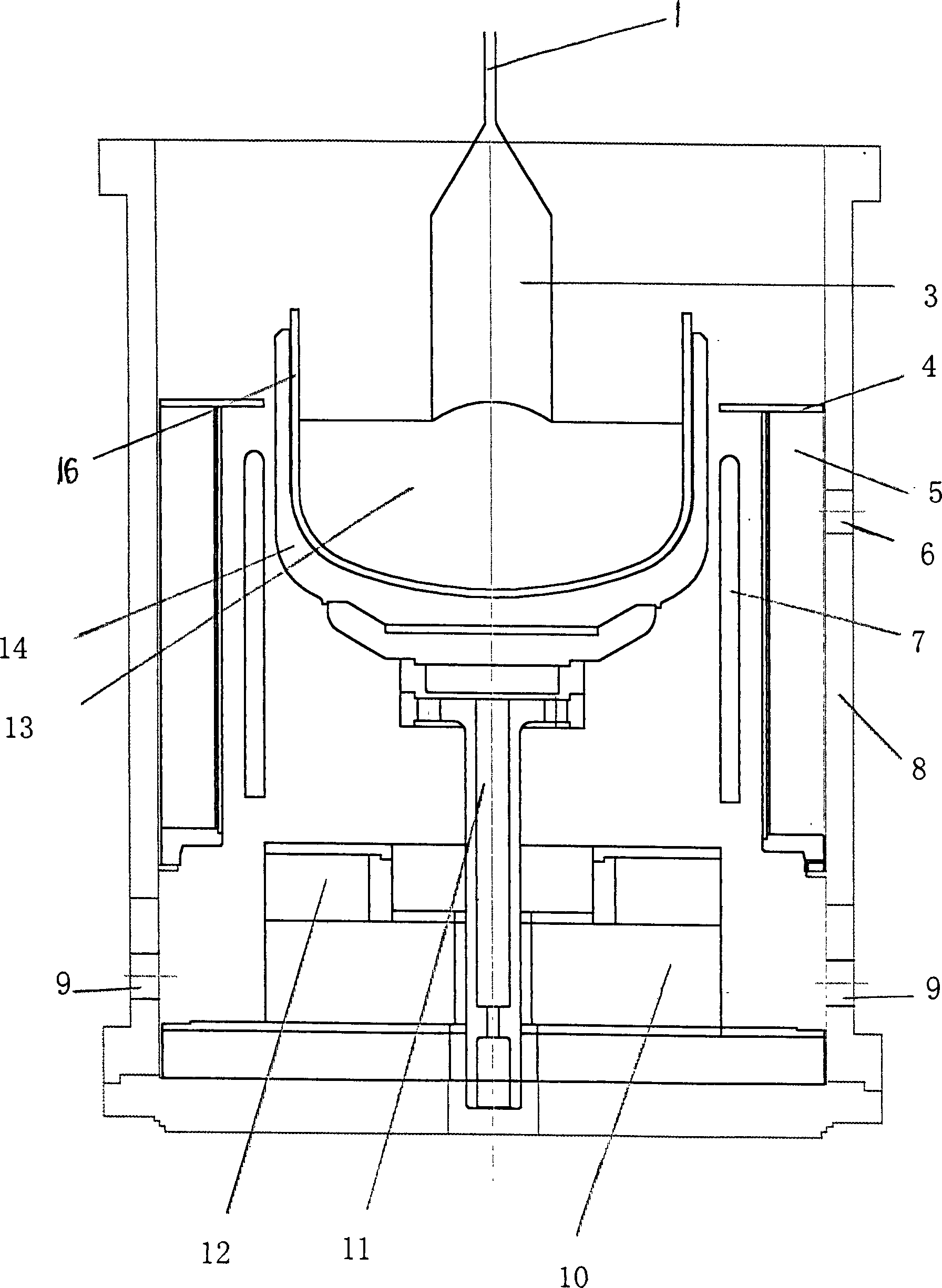 Doping method used in vertical pulling silicon single crystal preparation and its installation