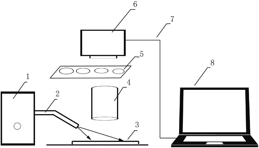 Laser fluorescence inspection method for recognizing sequence of crossed writing and seal stamp