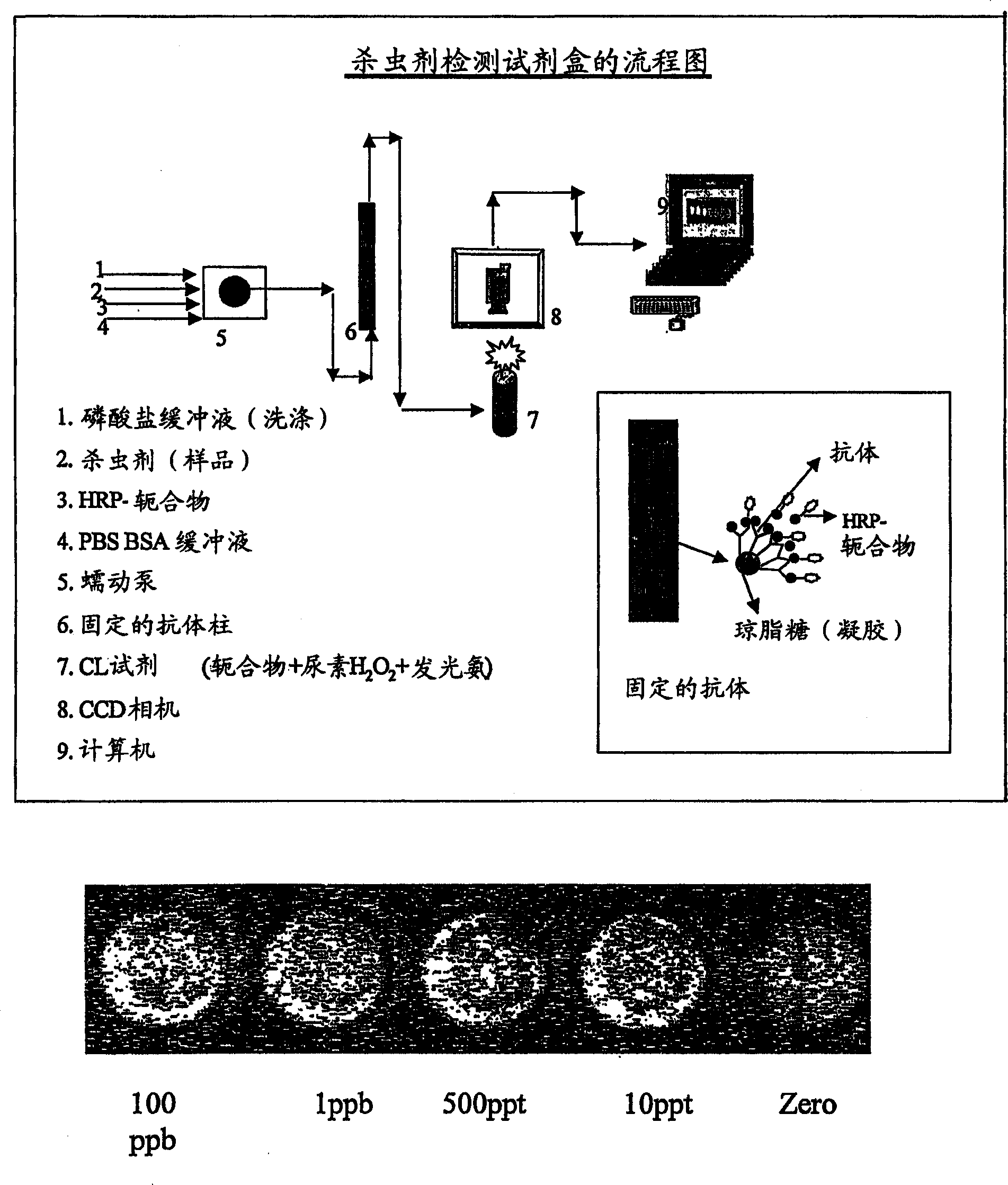 Method and kit for pesticide analysis