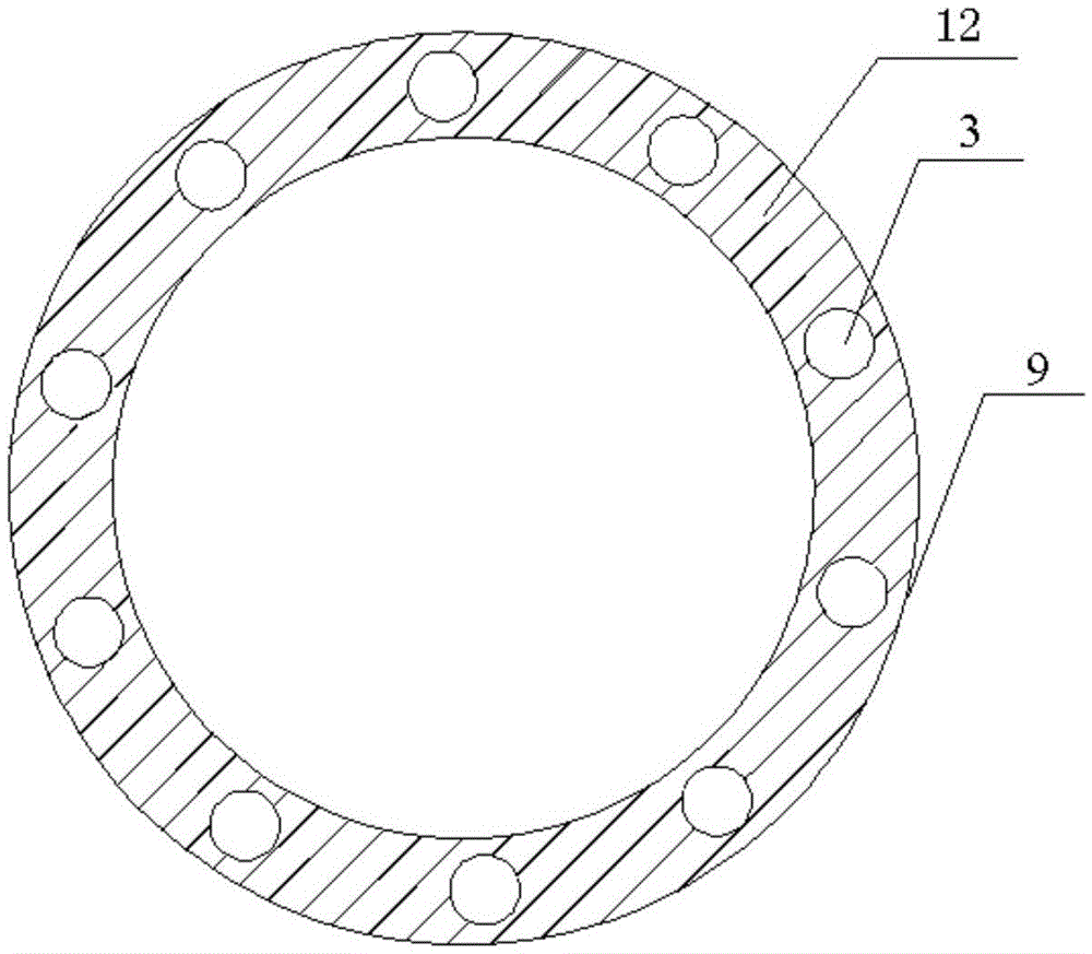 An electromagnetic heating curing molding device and a method of using it to prepare a fiber-wound composite material pipe body