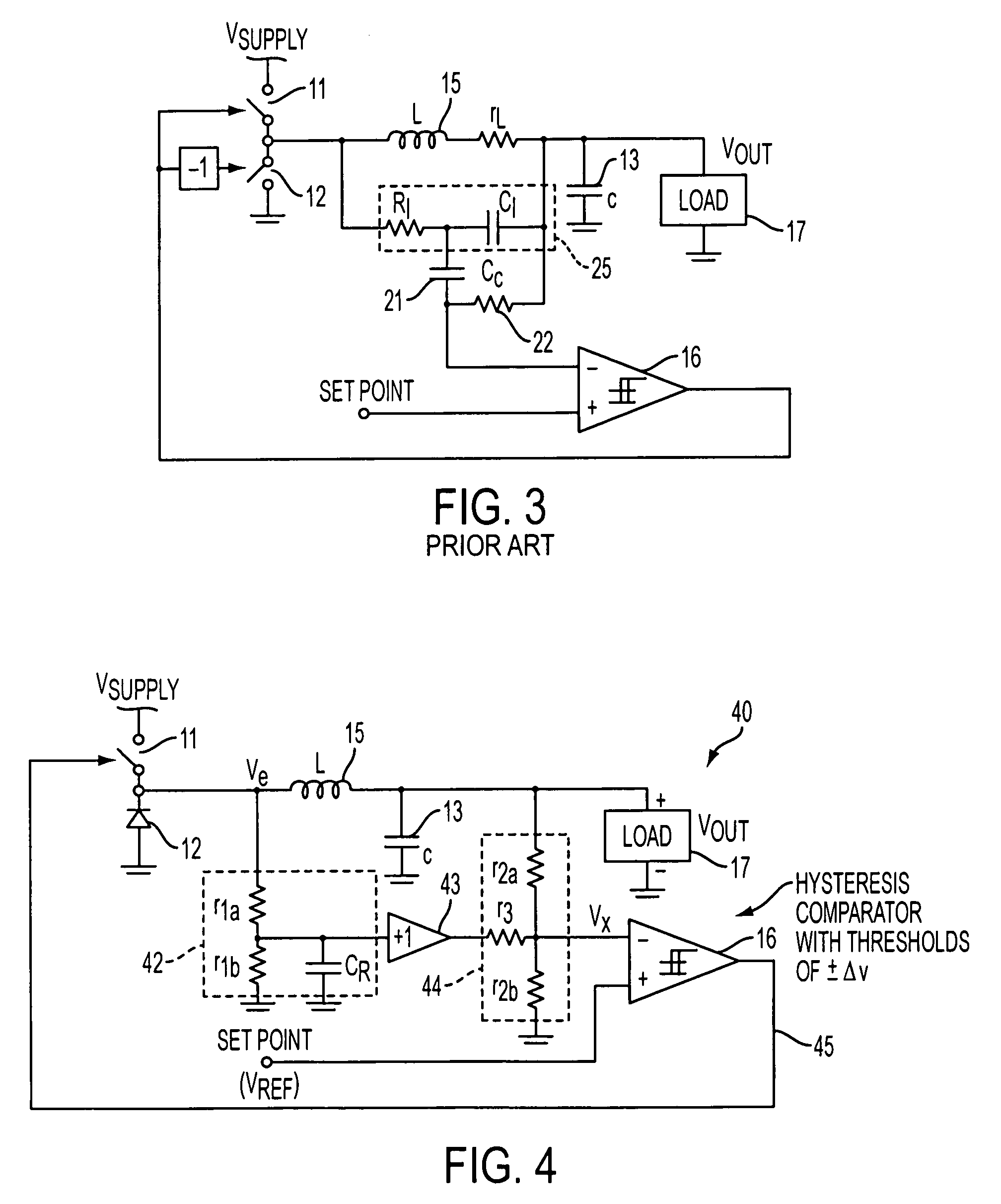 Hysteretic switching regulator