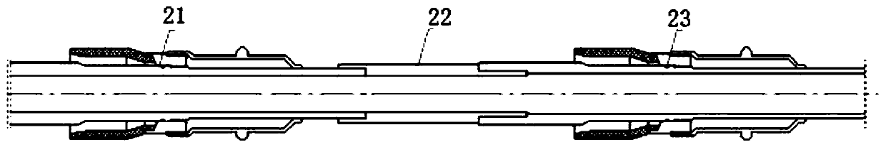 A step-by-step rubber cup packer that can be dragged under pressure and its application method