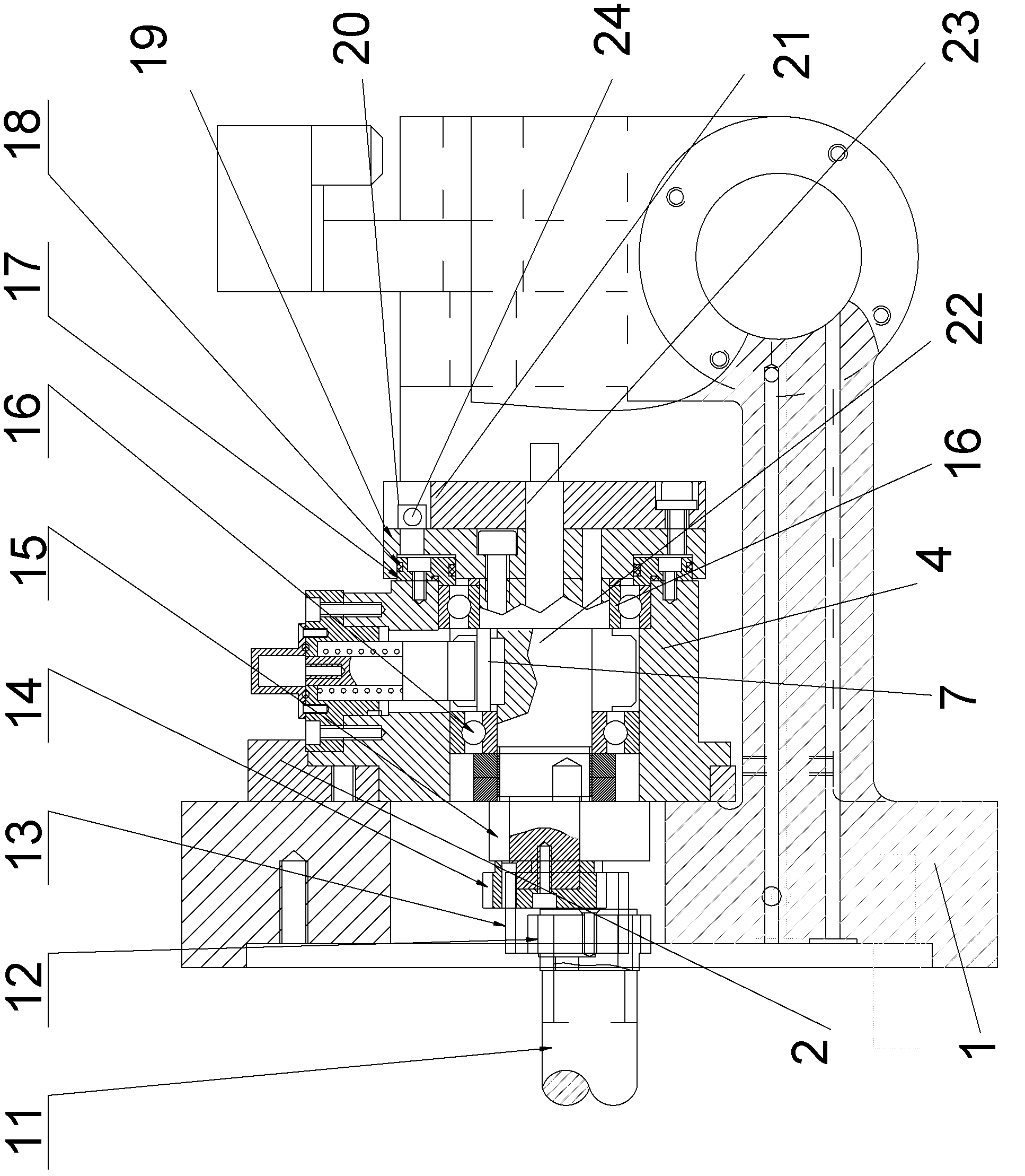 Numerical control servo indexing mechanism for crankshaft connecting rod neck