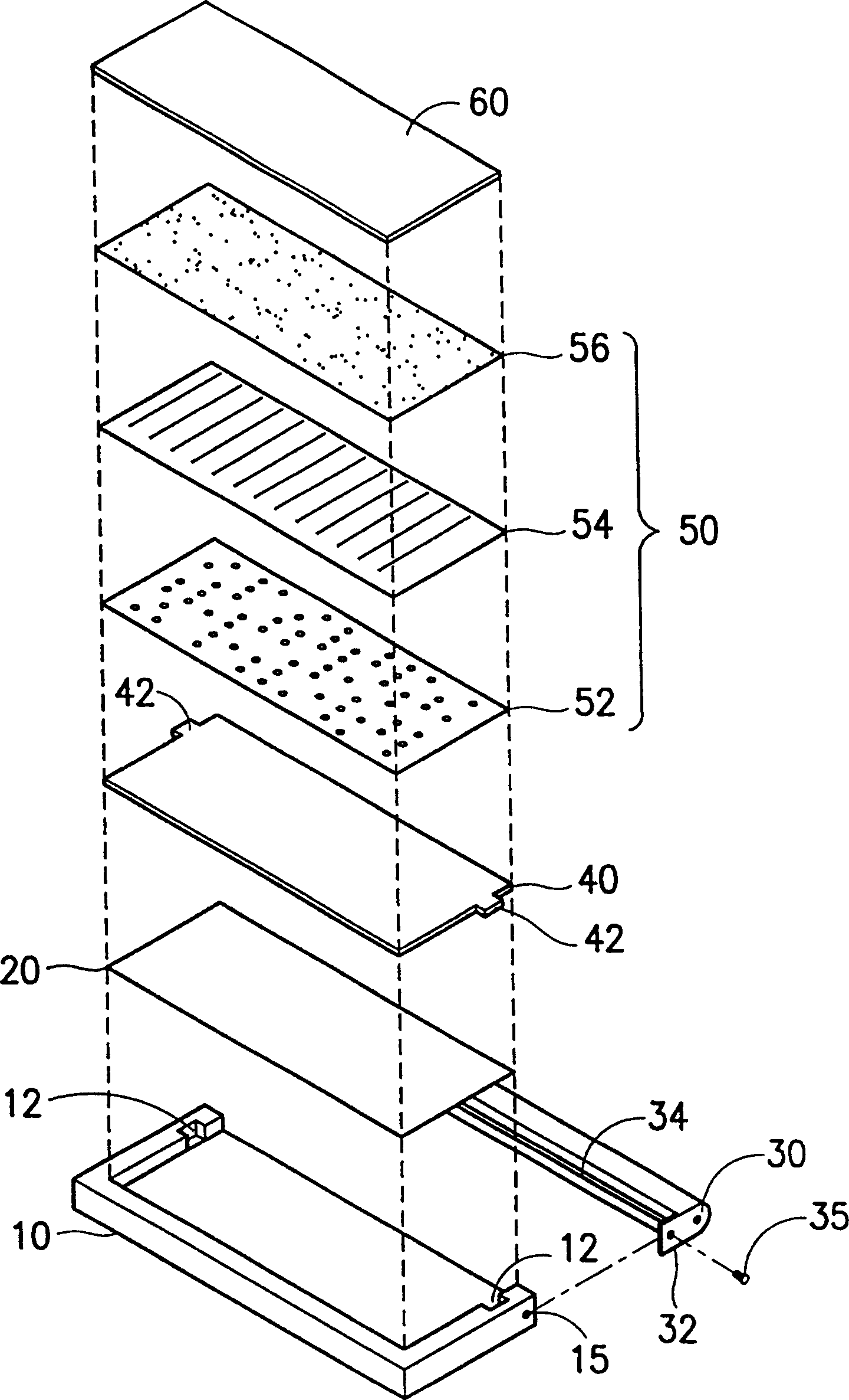 Back lighting device of LCD