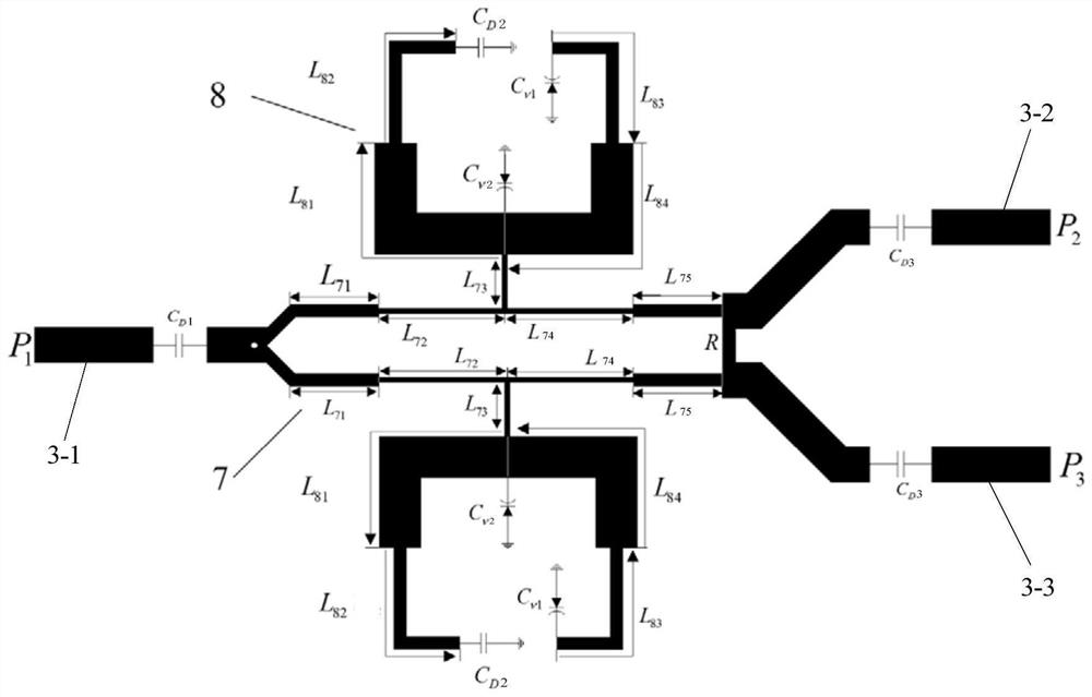 Wide stopband reconfigurable filter power splitter based on sir and dgs structure