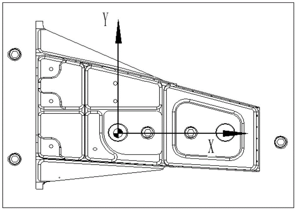 Machining process method for complex support parts