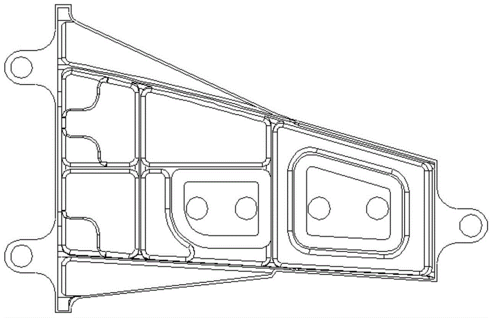 Machining process method for complex support parts