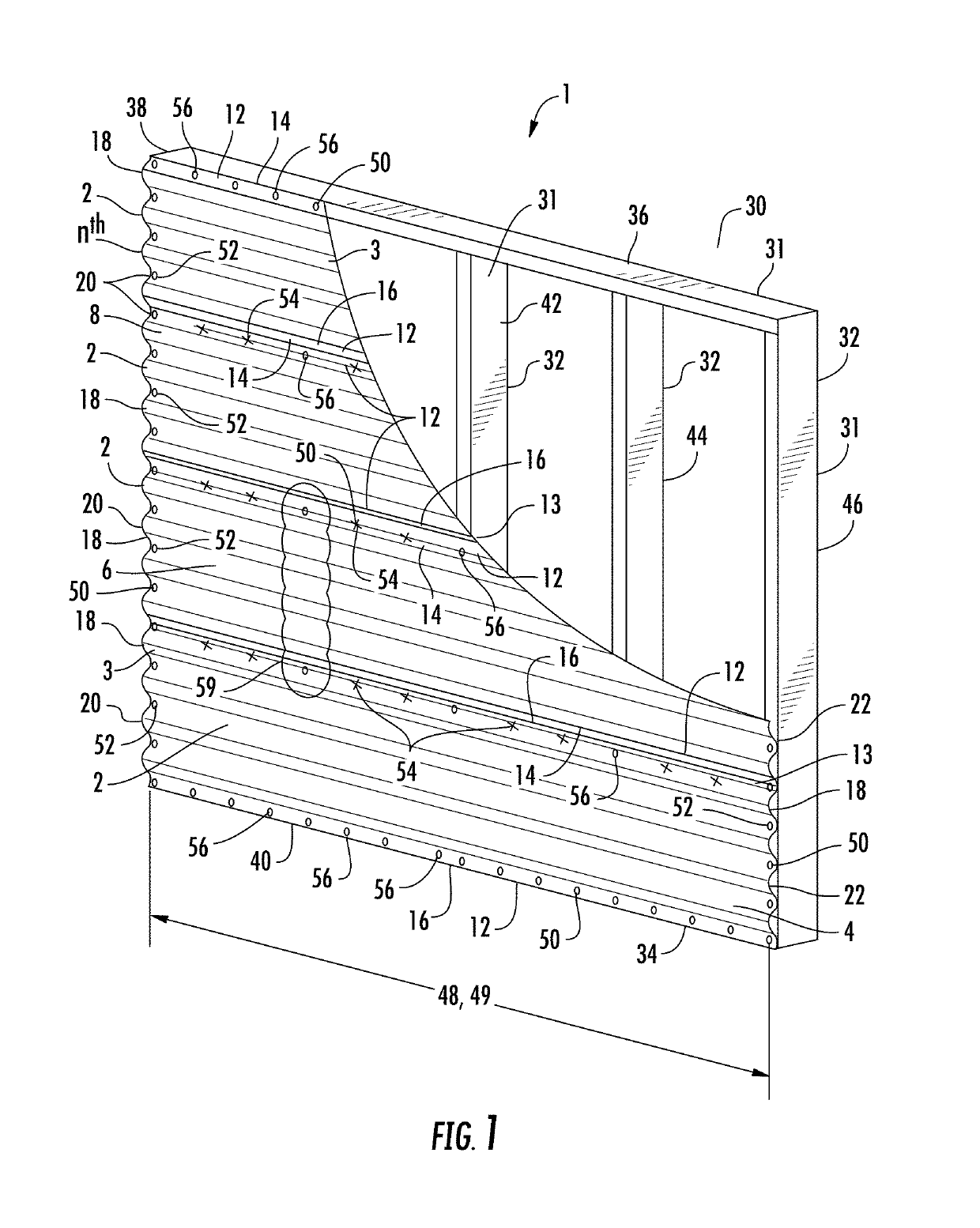 Structural systems with improved sidelap and buckling spans