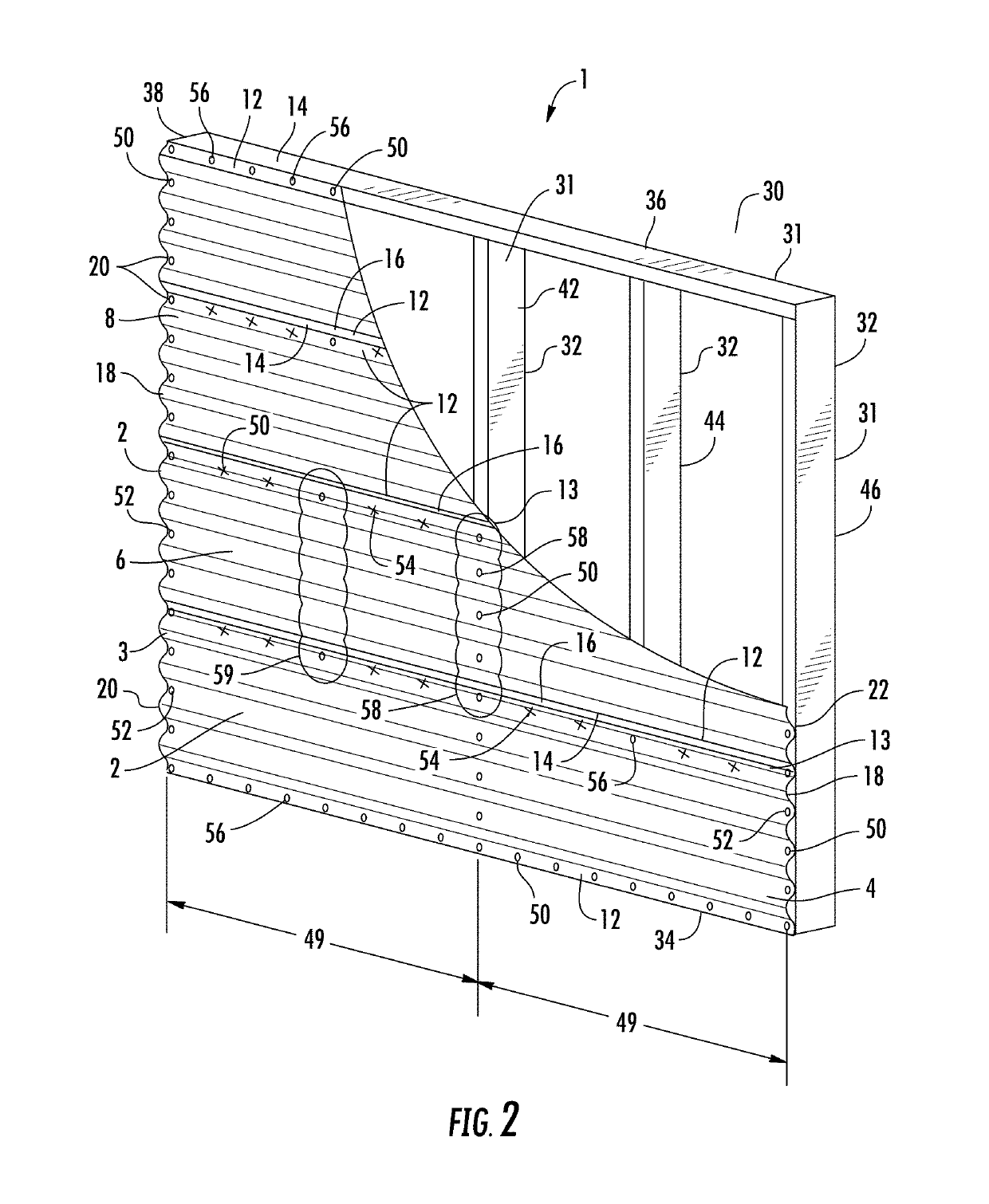 Structural systems with improved sidelap and buckling spans