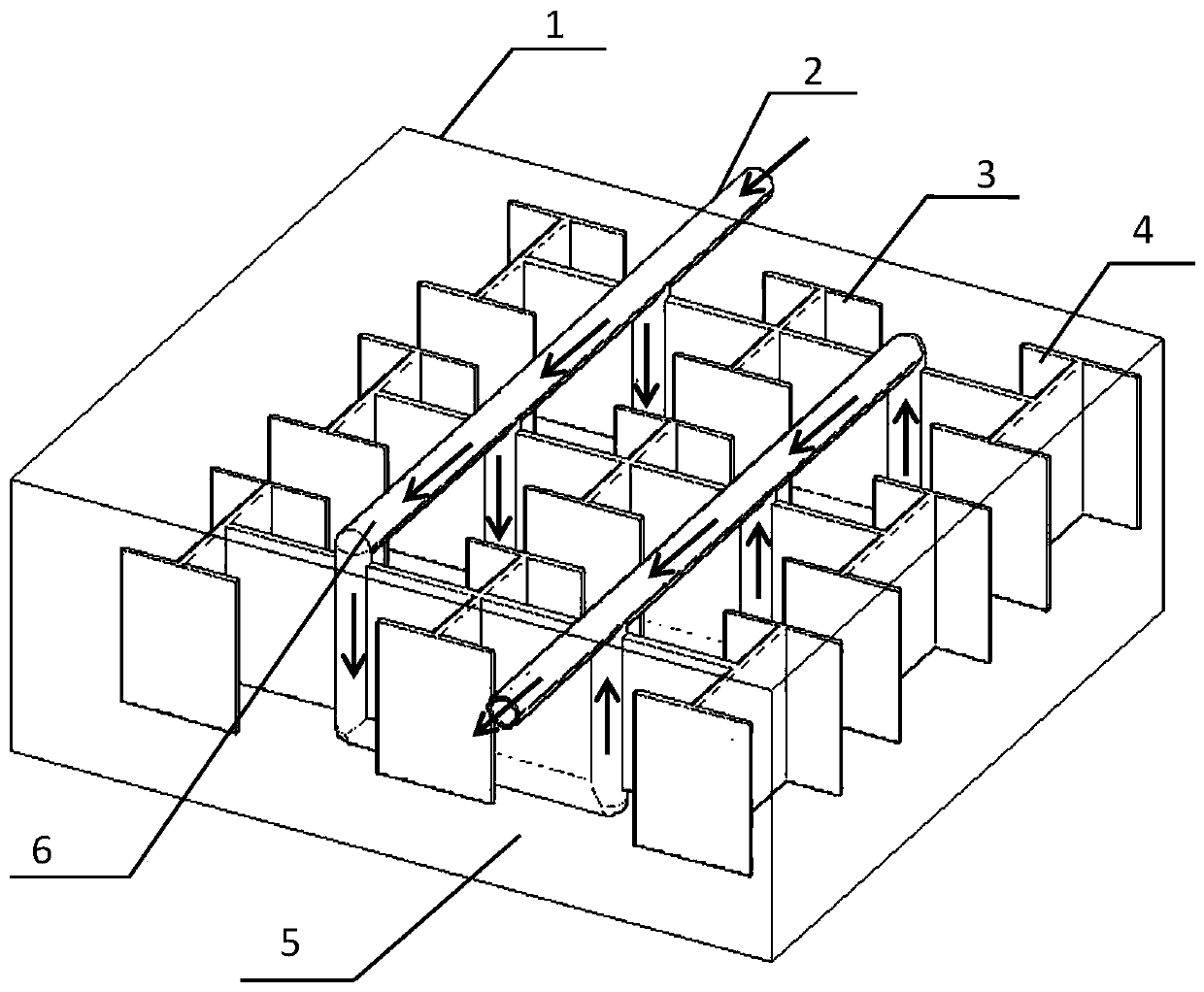 Cell divided ice storage tank