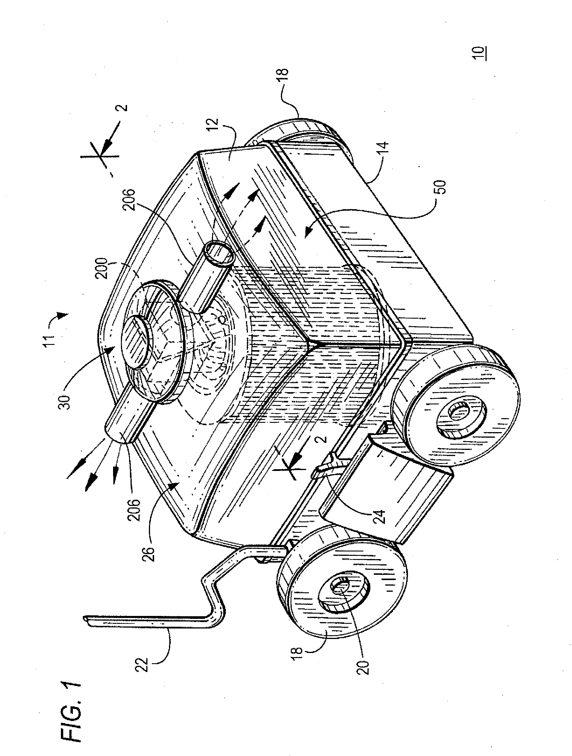 Filter cartridge mounting assembly for robotic pool and tank cleaner