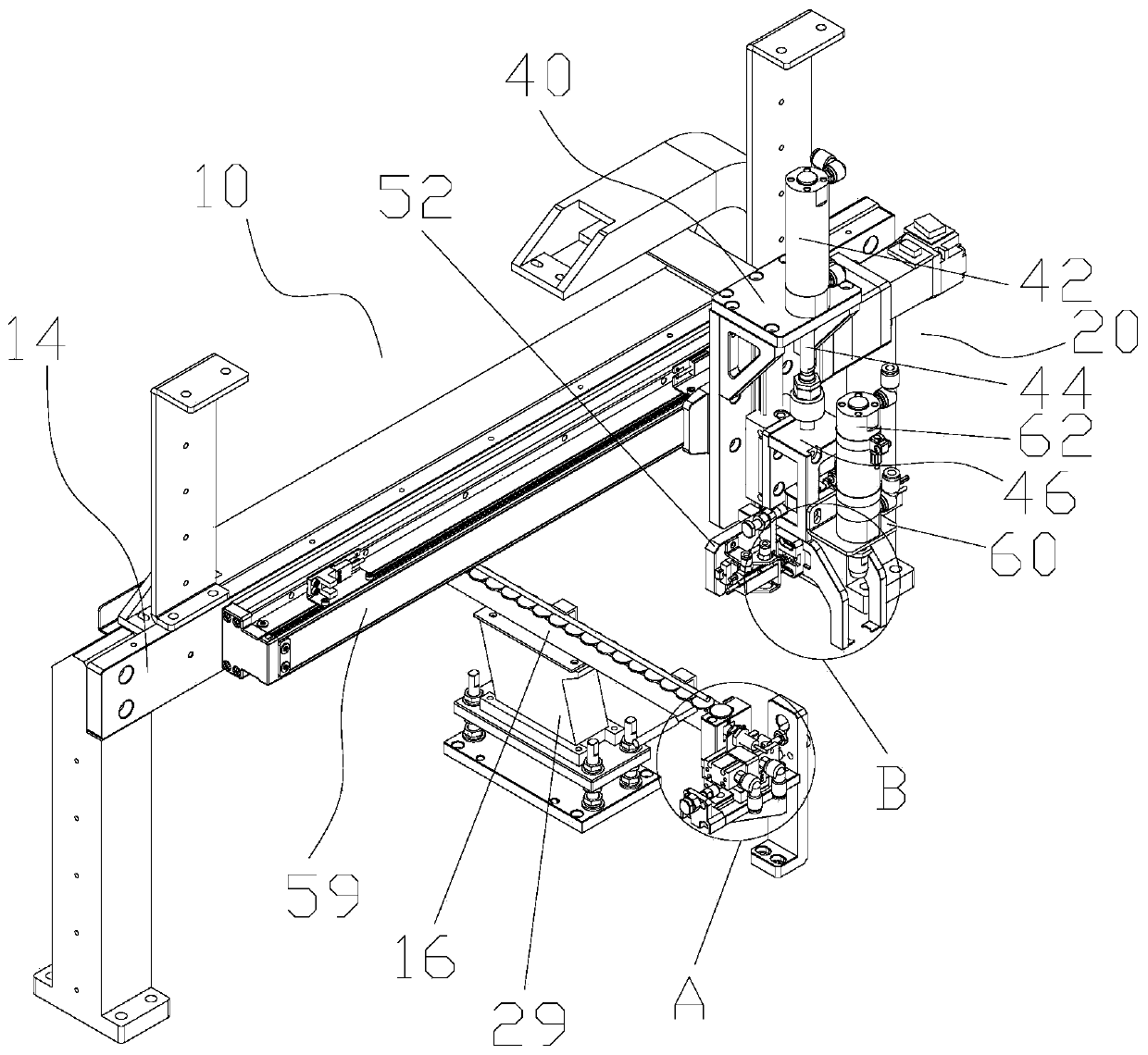 Automatic feeding and positioning mechanism for special-shaped bolt