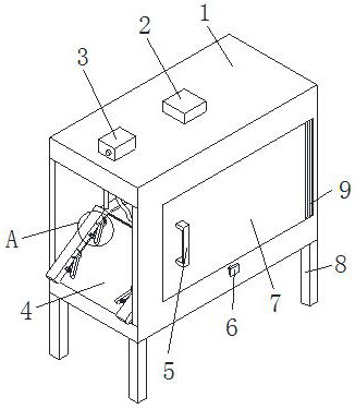 Material ejecting device facilitating metal mold processing