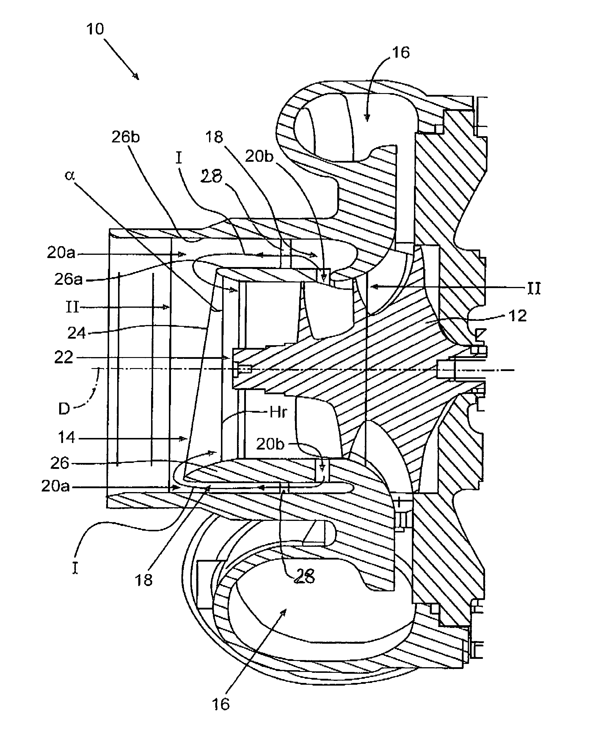 Radial compressor, particularly for an exhaust gas turbocharger of an internal combustion engine