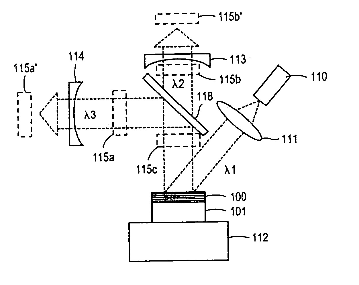 External cavity dual wavelength laser system